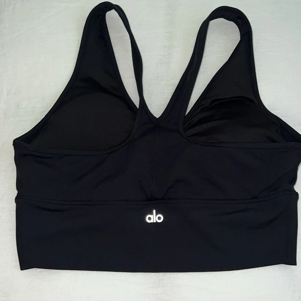 ALO Yoga Black Wild Thing Sports Bra Large - Picture 5 of 9